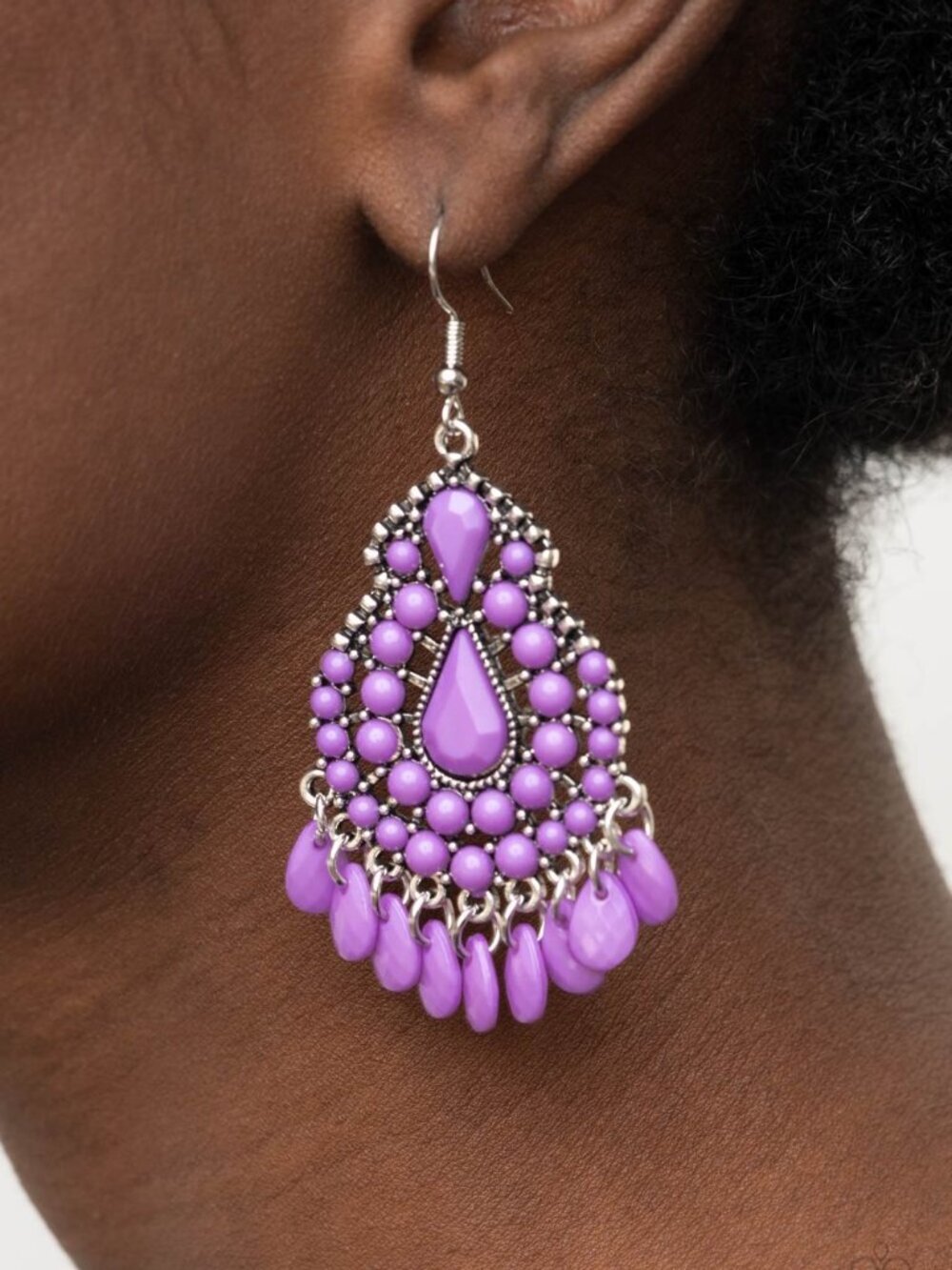 Paparazzi Jewelry Accessories - Persian Posh - Purple Earrings - Vintage